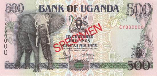 Uganda 500 Shilling 1998 p.35b